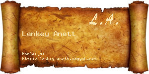 Lenkey Anett névjegykártya